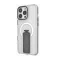 Levelo Morphix MagSafe Grip Case for iPhone 16 Pro, Impact Resistant Corners, Metal Camera Ring, Multi Functional Kickstand Premium Bayer TPU, Silicone Grip - Gray