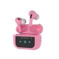 Porodo Blue AirPods Pro2 with Screen, Deep Bass, Touch Control, 20 Hours Working Time, 1.47 inch Screen size - Pink