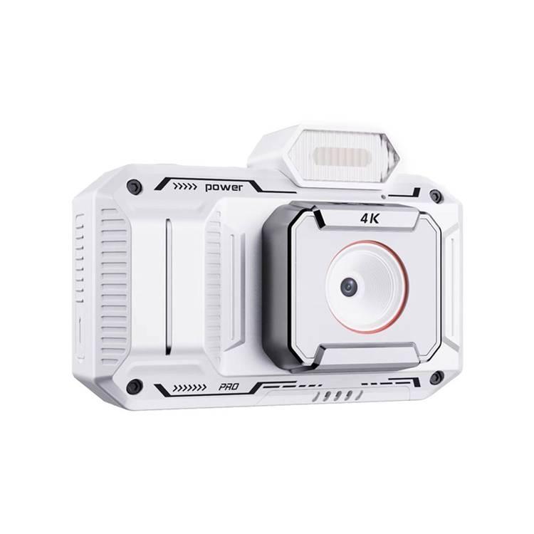 Porodo Advanced Digital Camera Video Stabilization & 18x Zoom, 13MP Image Resolution (Interpolated 48MP), 3H Battery Life, 720P/ 1080P/ 2.7K/ 4K Video Resolution - White