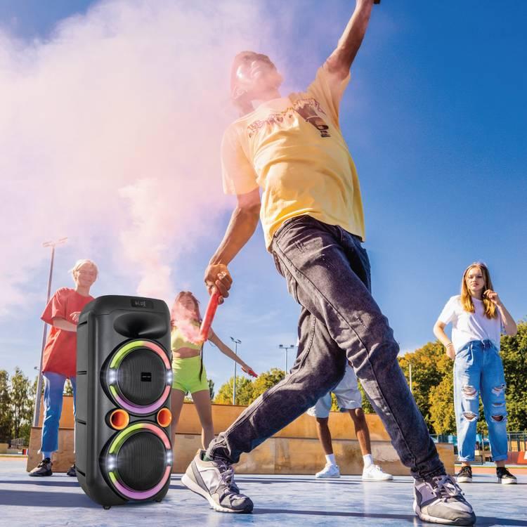 Green Lion PartyLife 400 Bluetooth Speaker with Bluetooth Version 5.0, Light Show and Deep Bass - Black