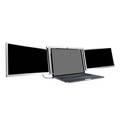 Powerology Dual Screen Portable Monitor 13.3" to 17.3" Laptops, Single Wire Connection, Windows & Mac Compatibility, 800:1 Contrast, 30ms Response Time, 16:9 Aspect Ratio - Silver