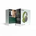 Green Lion SolarEcho Headphones, ANC, Infinite Playtime, 10m Distance, Microphone, AUX Support - Gray/Green