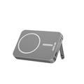 Green Lion Metz MagSafe 10000mAh Power Bank, PD 20W, 15W Wireless Out Put, Type-C Input and Output, Foldable Stand - Gray