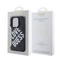 Guess PU 4G Hard Case With Big Love Guess Logo For iPhone 16 Pro - Black