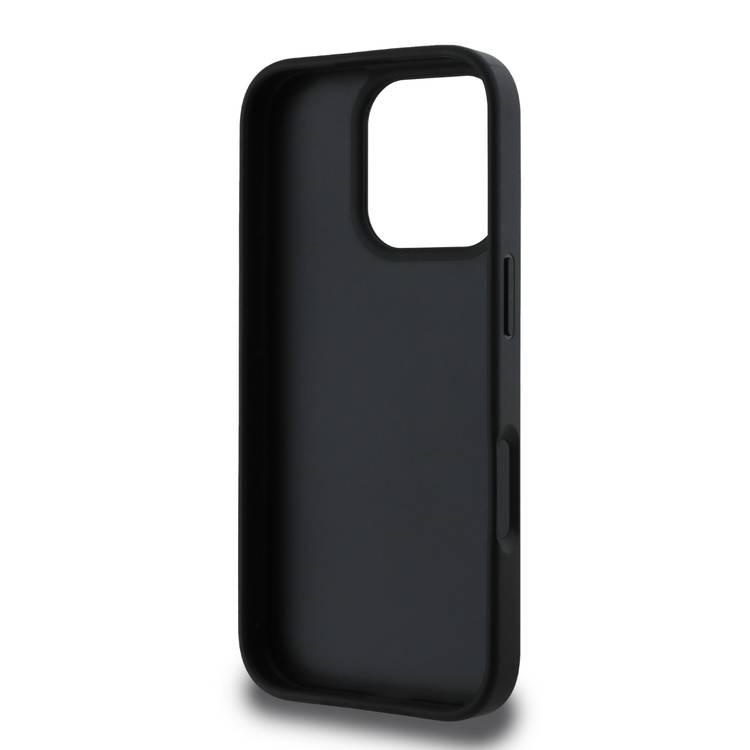 Guess PU 4G Hard Case with Big Love Guess Logo For iPhone 16 Pro, High Quality Material, Lightweight, Easy Snap-on - Black