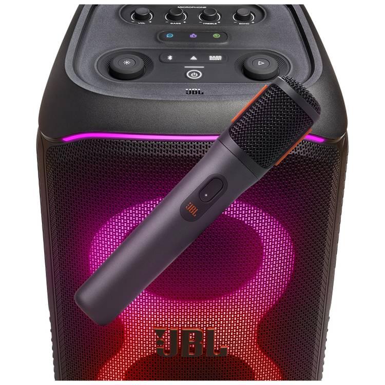 JBL Portable Partybox Digital Wireless Mic, 20h Working Time, 30m Working Range, Built in Foam Pop Filter, Shock Mount System, Compatible with All PartyBox Speakers - Black