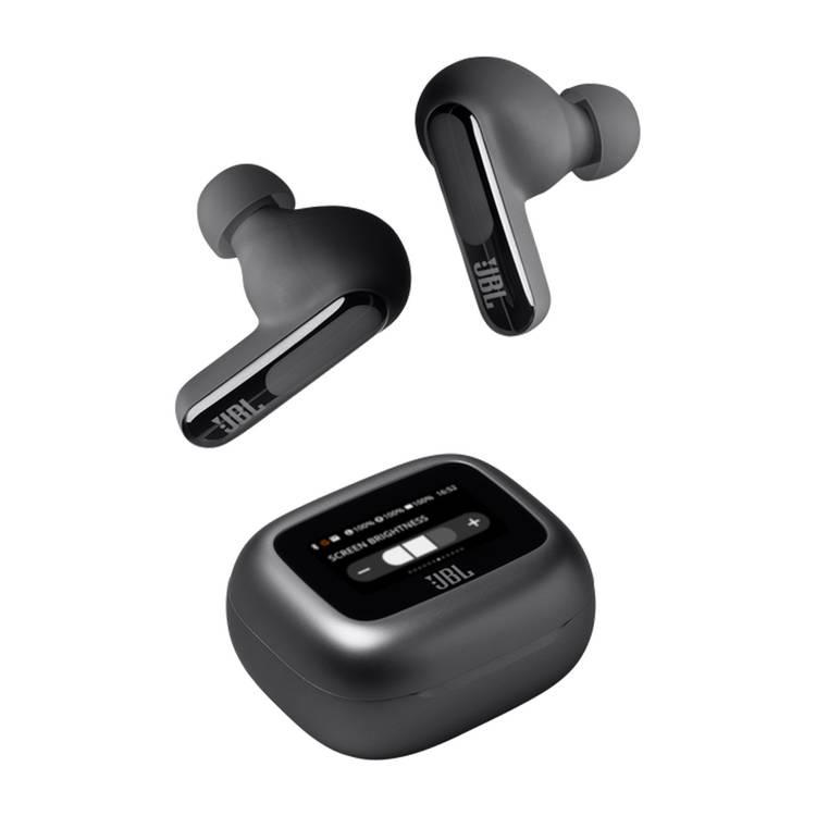 JBL Live Beam 3 True Wireless In-Ear Earbuds with Display & Mic, 48h Working Time, Type-C & Wireless Charging, ENC, ANC, BT 5.3 Earbud, BT 5.2 Charging Case - Black