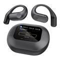 Powerology Air Conduction ENC TWS Earbuds and Charging Case with Digital Display, Bluetooth Version 5.3 - Black