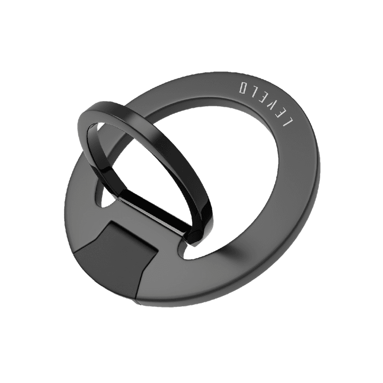 Levelo Gia Magsafe Phone Ring Holder & Mount, Strong Magnetic Hold, 360° Full Rotation  - Black