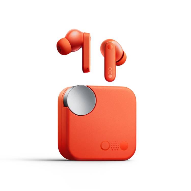 CMF Nothing Buds Wireless Earphone, 43.5h Playtime, BT 5.3, Dual Device Connection, Adaptive Hybrid ANC, High-Definition Sound Based on Dirac, In-Ear Detection, Water & Dust Protection - Orange