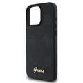 Guess Peony Hard Case for iPhone 16 Pro with Slim & Lightweight Design, Super Durable Materials, Comfortable Grip, Drop Protection - Black