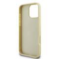 Guess Fixed Glitter Hard Case with Script Metal Logo for iPhone 16 Pro Max, Slim Profile, Drop Protection, Easy Snap-On, High-Quality Material, Extra Shield Protection - Gold