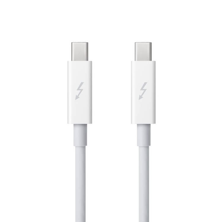 كابل Thunderbolt من Apple بطول 0.5 متر من النوع C إلى النوع C، وصلات Thunderbolt - أبيض