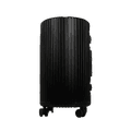 Levelo Oro 24" ABS Suitcase and Light Weight Travel Luggage, 360° Wheels Rotation, ABS+PC & Polyester Fabric, 100KG Weight Bearing, Integrated Silent Wheels  - Black