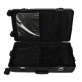 Levelo Oro 24" ABS Suitcase and Light Weight Travel Luggage, 360° Wheels Rotation, ABS+PC & Polyester Fabric, 100KG Weight Bearing, Integrated Silent Wheels  - Black