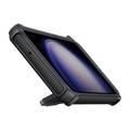 حافظة Samsung Rugged Gadget لهاتف Galaxy S23 مع حامل قابل للطي وفتحة بطاقة وسطح غير قابل للانزلاق ومواد فائقة المتانة - أسود