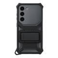 Samsung Rugged Gadget Case for Galaxy S23 with Fold-out Stand, Card Slot, Non-Slip Surface, Super Durable Materials - Black