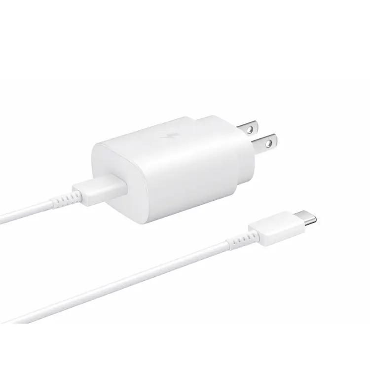 Samsung 25W PD USB-C Adapter 2 pin, Supports super fast charging with 25 watts  - White