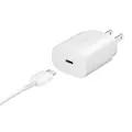 Samsung 25W PD USB-C Adapter 2 pin, Supports super fast charging with 25 watts  - White