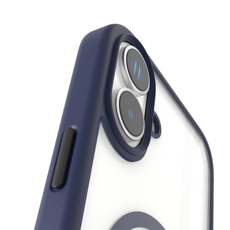 Levelo MagSafe Solo Case for iPhone 16 Plus, Clearview Technology, 3H Scratch Resistance, Hybrid Construction - Deep Blue