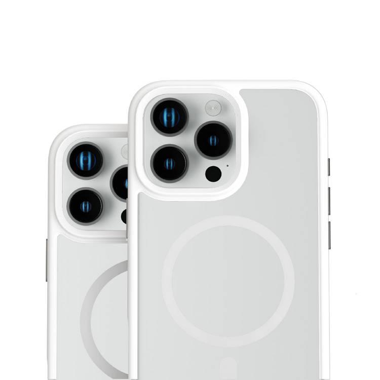 Levelo MagSafe Solo Case for iPhone 16 Pro Max, Clearview Technology, 3H Scratch Resistance, Hybrid Construction - White