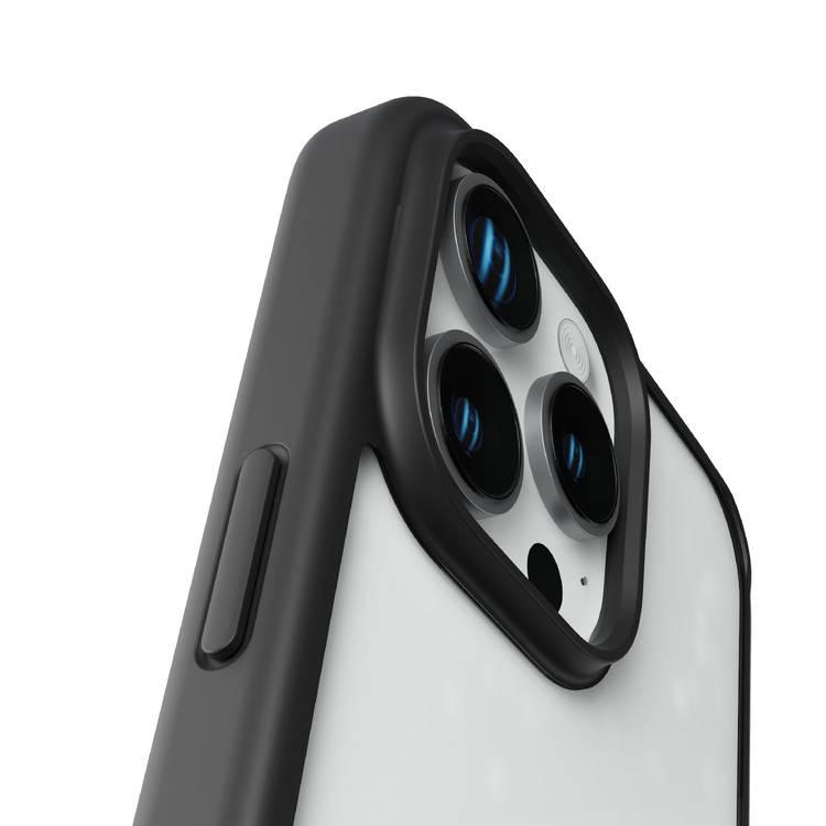 Levelo Solo Case for iPhone 16 Pro Max with Clearview Technology, Matte TPU Bumper, Comfortable Grip, Impact-Resistant Corners, 3H Scratch Resistance - Black