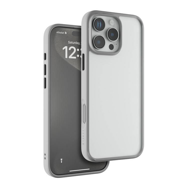 Levelo Solo Case for iPhone 16 Pro with Clearview Technology, Matte TPU Bumper, Comfortable Grip, Impact-Resistant Corners, 3H Scratch Resistance - Gray