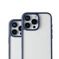 Levelo Solo Case for iPhone 16 Pro Max with Clearview Technology, Matte TPU Bumper, Comfortable Grip, Impact-Resistant Corners, 3H Scratch Resistance - Deep Blue