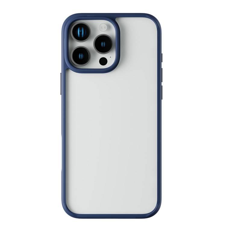 Levelo Solo Case for iPhone 16 Pro Max with Clearview Technology, Matte TPU Bumper, Comfortable Grip, Impact-Resistant Corners, 3H Scratch Resistance - Deep Blue