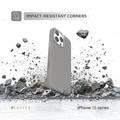 Levelo Iris Magsafe Liquid Silicone Case for iPhone 16 Pro Max with Metal Camera Ring, Impact-Resistant Corners, Strong MagSafe Magnet, Comfortable & Secure Grip - Gray