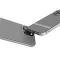 Levelo Pelle Leather Case for iPhone 16 Pro Max with Aluminum Bumper, Impact Resistant Corners, MagSafe compatibility, Lightweight & Slim Profile - Gray