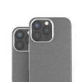 Levelo Pelle Leather Case for iPhone 16 Pro Max with Aluminum Bumper, Impact Resistant Corners, MagSafe compatibility, Lightweight & Slim Profile - Gray