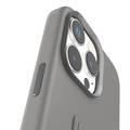 Levelo Morphix Silicone Case with Leather Grip for iPhone 16 Pro Max, Metal Camera Ring, Multi-Functional Kickstand, Impact-Resistant Corners, Super Durable Materials - Gray