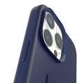 Levelo Morphix Silicone Case with Leather Grip for iPhone 16 Pro, Metal Camera Ring, Multi-Functional Kickstand, Impact-Resistant Corners, Super Durable Materials - Deep Blue