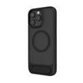 Levelo Matteo Case with Bottom Stand Grip for iPhone 16 Pro, Impact Resistant Corners, Anti-Fingerprint Coating, Comfortable Grip & Tidy Look, Smooth Texture, Durable Material - Black