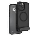 Levelo Matteo Case with Bottom Stand Grip for iPhone 16 Pro Max, Impact Resistant Corners, Anti-Fingerprint Coating, Comfortable Grip & Tidy Look, Smooth Texture, Durable Material - Black