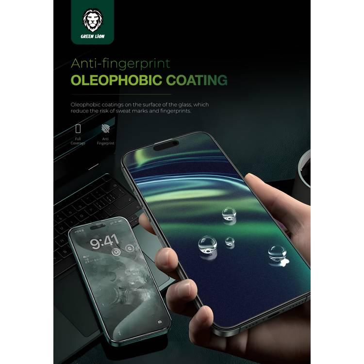 Green Lion Diego Pet Privacy Full Curved Glass for iPhone 16 Pro Max, Highly Responsive, Anti Fingerprint & Scratch, Bubble Free - Black Edge