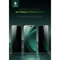 واقي شاشة زجاجي منحني بالكامل من Green Lion Diego Pet Privacy لهاتف iPhone 16 Pro Max، عالي الاستجابة، مضاد لبصمات الأصابع والخدوش، خالٍ من الفقاعات - حافة سوداء