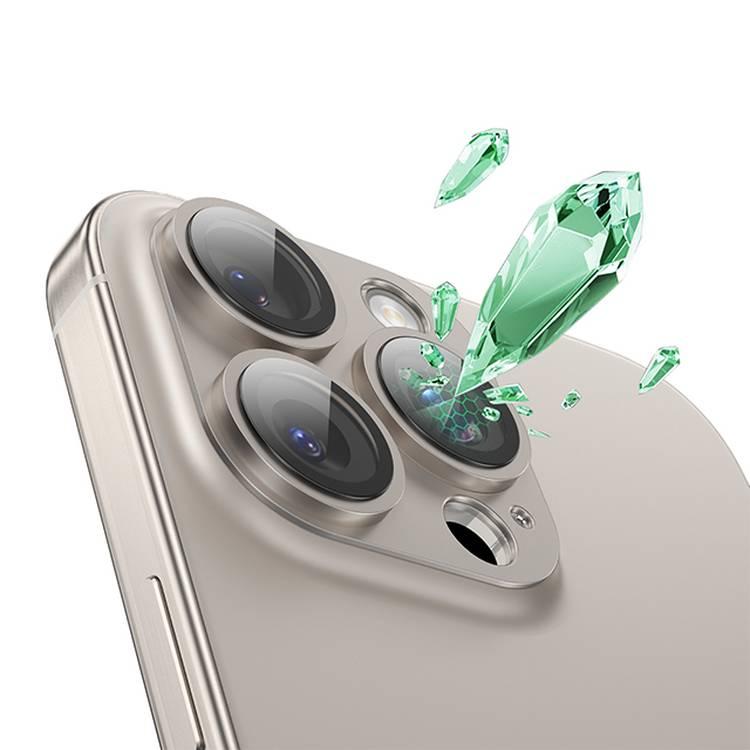 Green Lion Camera Lens Protector for iPhone 16 Pro/Pro Max, Nano Absorption, Anti Scratch, Anti Fingerprint, High Transparency - Titanium