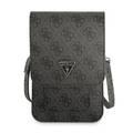 Guess 4G Wallet with Cord & Triangle Logo, High-Quality ECO PU Leather, Enough Space for Cards, Cash, and Small Items - Black