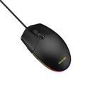 Green Lion Wired Gaming Mouse with 6 Keys, RGB Colors, USB Interface, 1.5M Cable Length, Lightweight & Innovative Design - Black