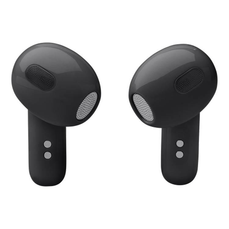 سماعات JBL Live Flex 3 True Earbuds، وقت تشغيل يصل إلى 50 ساعة، بلوتوث 5.3، وقت شحن 2 ساعة، شحن من النوع C واللاسلكي، اتصال متعدد النقاط، Personi-Fi 3.0، إلغاء الضوضاء النشطة - أسود 