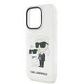 Karl Lagerfeld IML Glitter Hard Case with NFT Karl & Choupette Logo for iPhone 16 Pro, Drop & Shock Absorption, Accurate Cutouts, Comfortable Grip, Easy Snap-on - Transparent