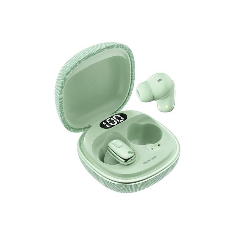 Green Lion SIENA True Wireless Earbuds, IPX5 Water Resistance, LED Digital Display, Bluetooth Version 5.4 - Green 