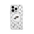 Karl Lagerfeld Magsafe IML Hard Case with Karl & Choupette Heads for iPhone 16 Pro Max, Slim Profile, Easy Snap-On, Accurate Cutouts - Clear