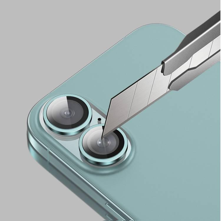 Green Lion HD Plus Camera Lens for iPhone 16 and 16 Plus, Anti Fingerprint, Anti-Glare Coating, Anti Scratch, Nano Aborting - Green