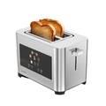 Porodo Lifestyle 2-Slice Digital Pop Up 850W Bread Toaster, Stainless Steel 410 Material, Touch Panel - Silver