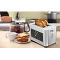 Porodo Lifestyle 2-Slice Digital Pop Up 850W Bread Toaster, Stainless Steel 410 Material, Touch Panel - Silver