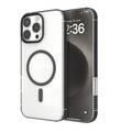 Levelo Claire with Aluminum Bumper Case for iPhone 16 Pro, Hybrid Case, MagSafe Compatibility - Black