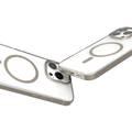 Levelo Claire with Aluminum Bumper Case for iPhone 16 Pro Max, Hybrid Case, MagSafe Compatibility - Titanium